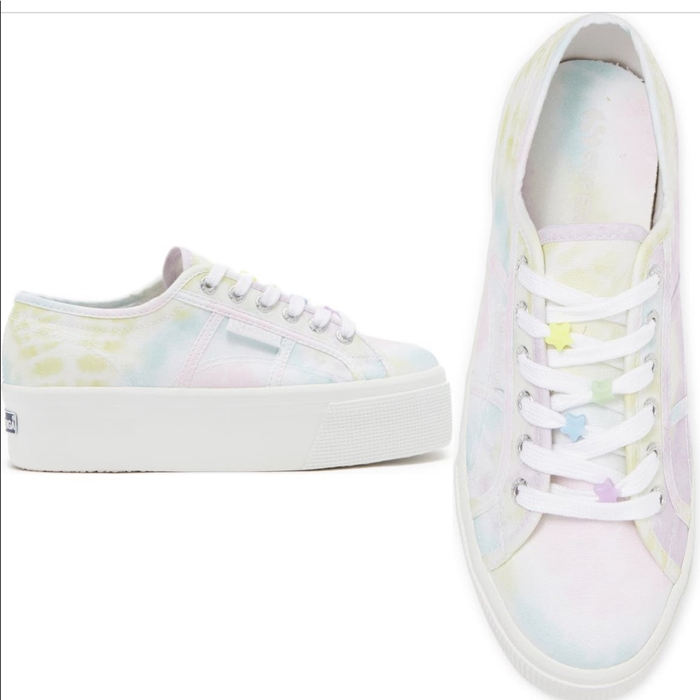 Superga Tie Dye Platform Sneakers